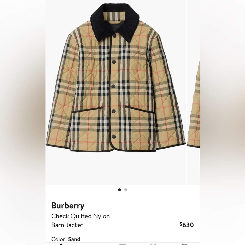 Burberry Kids Beige Checkered jacket